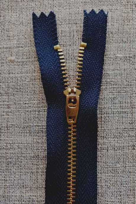 Brass jeans zips, 4" (size 3)