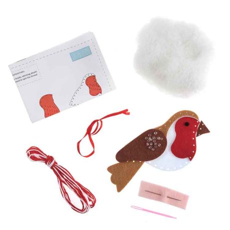 Felt Christmas Tree Decoration Kit: Robin - Image 3