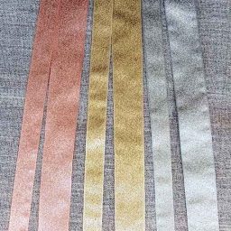 Glitter ribbon (gold, silver, rose)