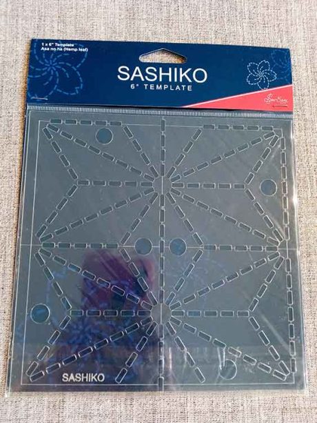 6" Sashiko embroidery template, 'Asa No Ha' (Hemp Leaf)