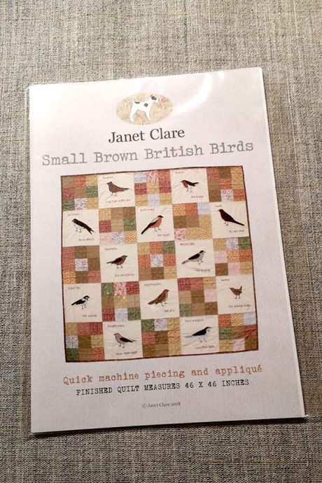 Janet Clare quilt pattern: Small Brown British Birds