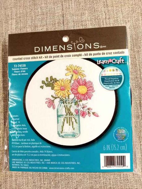 Learn-a-Craft - Counted Cross Stitch Kit, "Summer Flowers"
