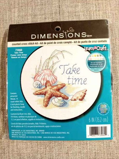 Learn-a-Craft: Counted Cross Stitch Kit and Hoop: Take Time