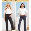B6840 Misses' & Women's Straight-Leg or Boot Cut Jeans