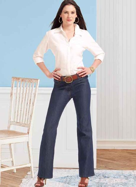 B6840 Misses' & Women's Straight-Leg or Boot Cut Jeans - Image 4