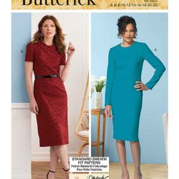 B6849A Misses' Fit Pattern Dresses & Optional Collar