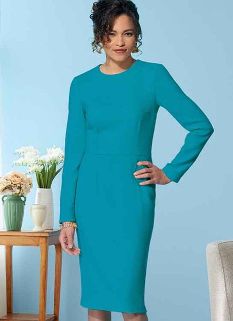 B6849A Misses' Fit Pattern Dresses & Optional Collar