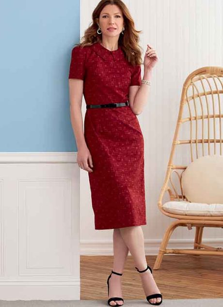 B6849A Misses' Fit Pattern Dresses & Optional Collar