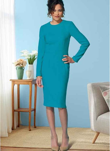 B6849A Misses' Fit Pattern Dresses & Optional Collar