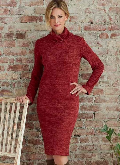 B6858 Misses' Knit Dress, Tops, Skirt and Pants