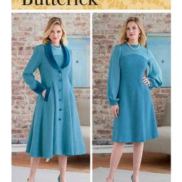 B6868 Misses' and Women's Coat and Dress