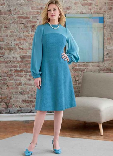 B6868 Misses' and Women's Coat and Dress