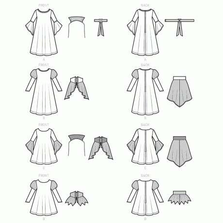 Simplicity Sewing Pattern S9348 Children's and Girls' Costumes