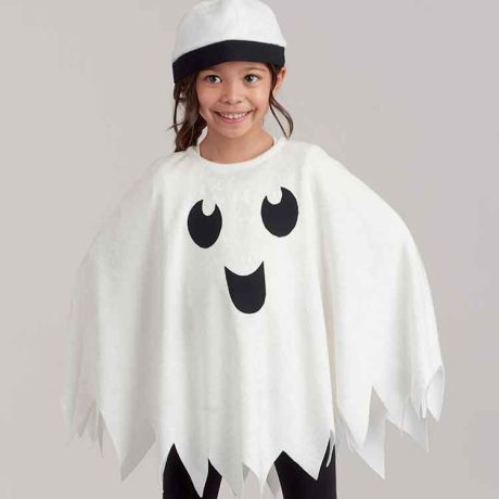Simplicity Sewing Pattern S9351 Children's Poncho Costumes, Hats and Face Masks