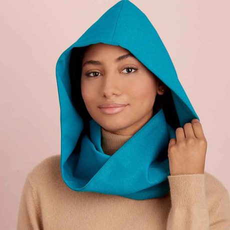 Simplicity Sewing Pattern S9368 Hat and Mask Sets, Hooded Infinity Scarf and Mask - Image 6