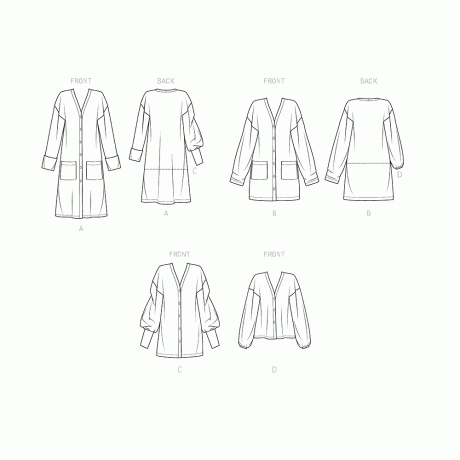 Simplicity Sewing Pattern S9373 Misses' Knit Cardigans - Image 3
