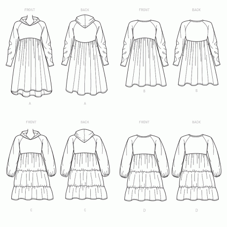 Simplicity Sewing Pattern S9380 Misses' Sweatshirt Dresses