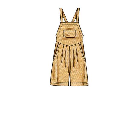 Simplicity Sewing Pattern S9382 Misses' Overall with Shaped Raised Waist and Back Ties