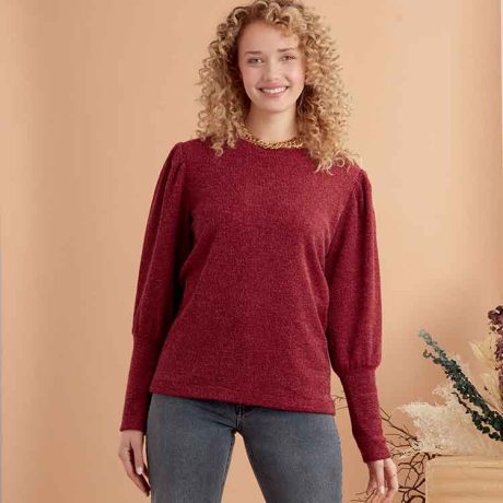 Simplicity Sewing Pattern S9385 Misses' Knit Tops with Length and Sleeve Variations