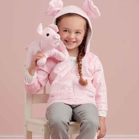 Simplicity Sewing Pattern S9391 Toddlers' Jackets and Small Plush Animals