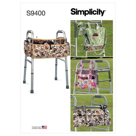 Simplicity Sewing Pattern S9400 Walker Accessories, Bag and Organizer