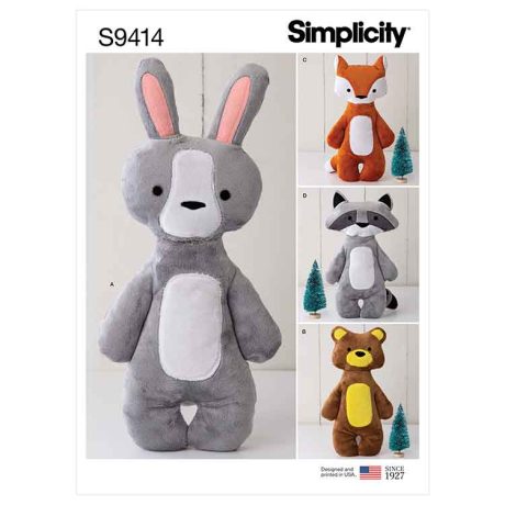 Simplicity Sewing Pattern S9414 Stuffed Animals