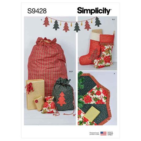 Simplicity Sewing Pattern S9428 Holiday Decorating Accessories