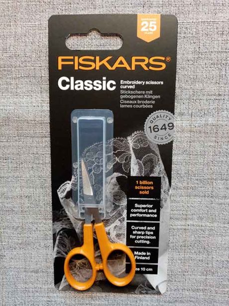 Fiskars Curved Embroidery Scissors, 10cm/3.9"
