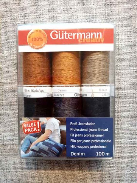 Gutermann Professional Jeans Thread, set of 6 x 100m