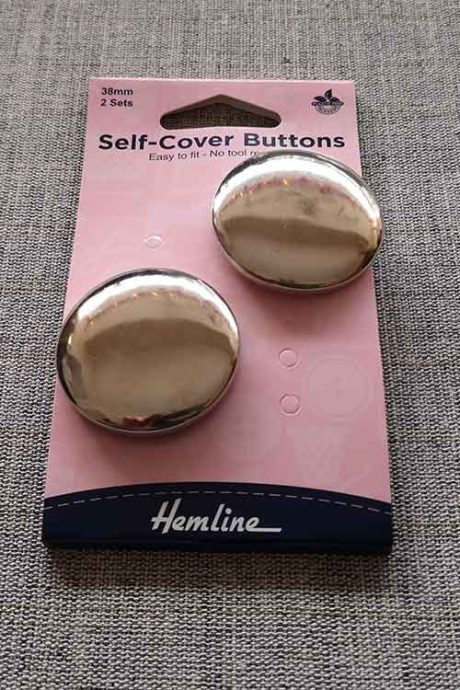 Hemline metal self-cover buttons. 38mm