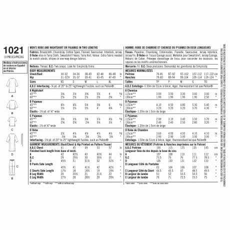 S1021A Men's Classic Pajamas & Robe