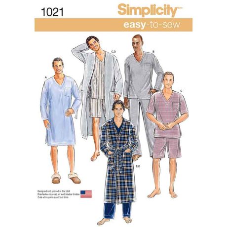 S1021A Men's Classic Pajamas & Robe