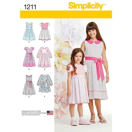 S1211 Child's and Girls' Dress in two lengths