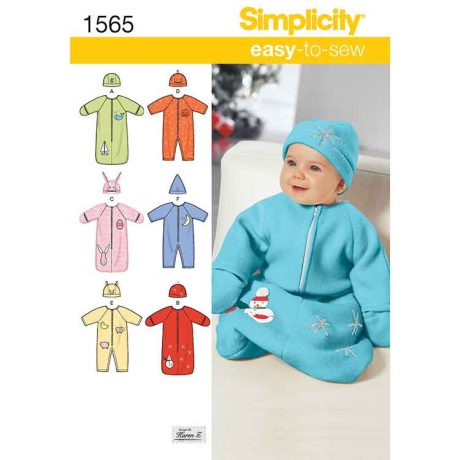 S1565A Babies' Bunting, Romper and Hats