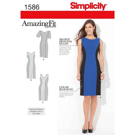 S1586 Women's and Plus Size Amazing Fit Dress