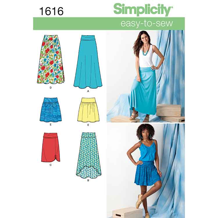 S1616 Women's Knit or Woven Skirts - Sew Irish