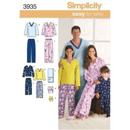 S3935A Women's/Men/Child Sleepwear