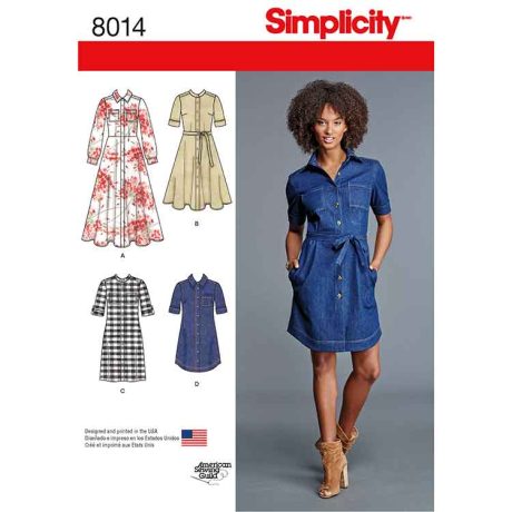 S8014 Women's Shirt Dress