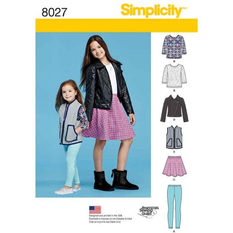 S8027 Child's and Girls' Sportswear Pattern