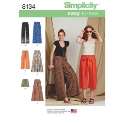 S8134 Simplicity Pattern 8134 Women's Easy-to-Sew Trousers and Shorts