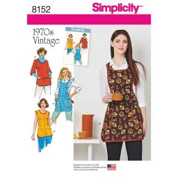 S8152A Simplicity Pattern 8152 Women's Vintage 1970's Aprons