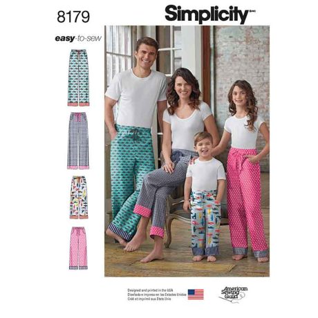 S8179A Pattern  8179 Child, Teen and Adult Lounge Pant