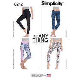 S8212A Simplicity Pattern 8212 Women's Knit Leggings