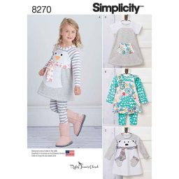 S8270A Simplicity Pattern 8270 Toddlers' Knit Sportswear from Ruby Jean's Closet