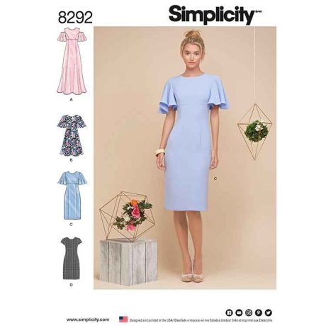 S8292 Simplicity Pattern 8292 Women's Dresses