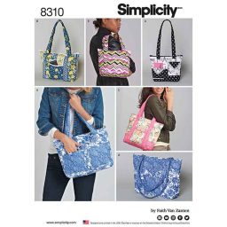 S8310_OS Simplicity Pattern 8310 Quilted Bags in Three Sizes