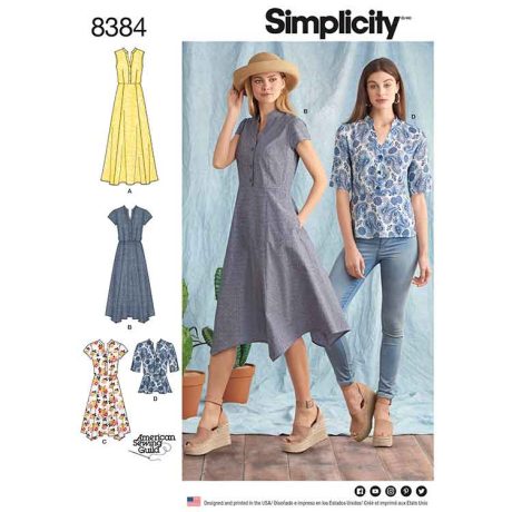 S8384 Women’s Dress with Length Variations and Top