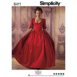 S8411 Simplicity Pattern 8411 Womens 18th Century Costume