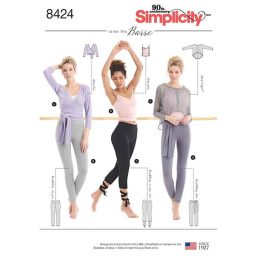 S8424A Pattern 8424 Women's Knit Leggings in Two Lengths and Three Top Options