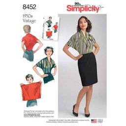 S8452A Pattern 8452 Womens Vintage Knit Blouse